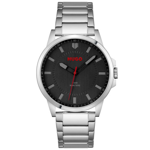 First Men's Silver-Tone Stainless Steel Bracelet Watch 43mm