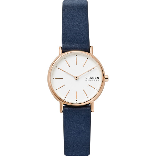 Women's Signatur Navy Leather Strap Watch 30mm