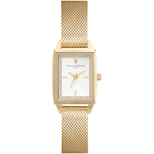 Women's Quartz Gold-Tone Stainless Steel Mesh Watch 25.5mm x 20.5mm