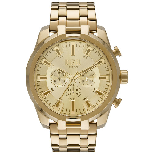 Men's Chronograph Split Gold-Tone Stainless Steel Bracelet Watch 51mm