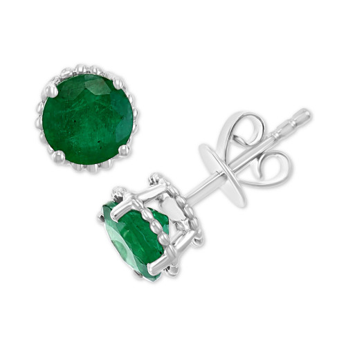 EFFY® Sapphire Stud Earrings (1-5/8 ct. t.w.) in 14k White Gold (Also in Emerald)