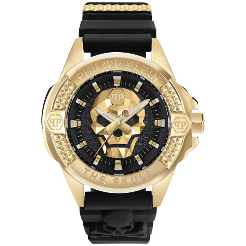 Men's The $kull Black Strap Watch 44mm