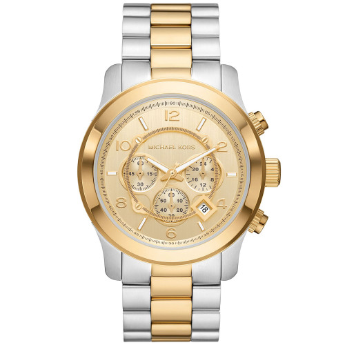 Unisex Runway Chronograph Two-Tone Stainless Steel Bracelet Watch, 45mm