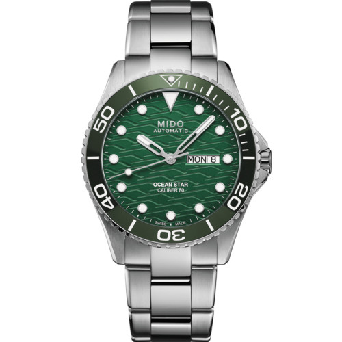 Men's Swiss Automatic Ocean Star Stainless Steel Bracelet Watch 43mm