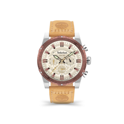 Men's Fitzwilliam Wheat Leather Strap Watch 46mm