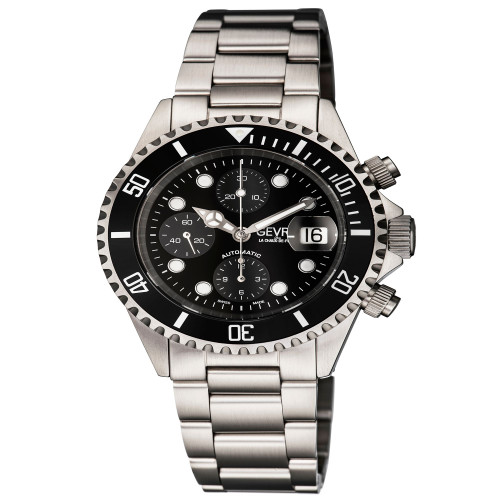 Men's Wall Street Swiss Automatic Silver-Tone Stainless Steel Bracelet Watch 43mm