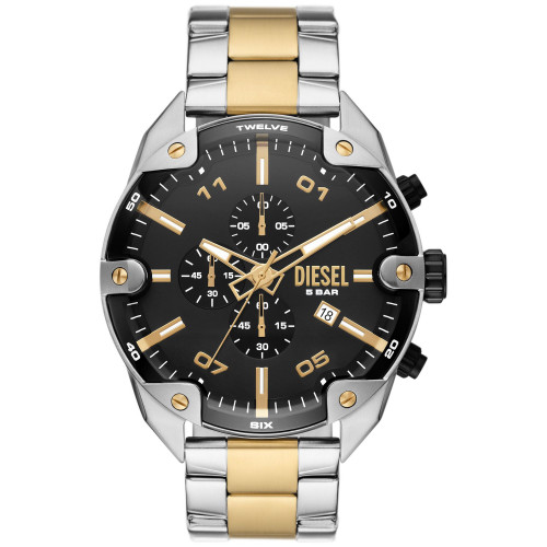 Men's Spiked Chronograph Two-Tone Stainless Steel Watch 49mm