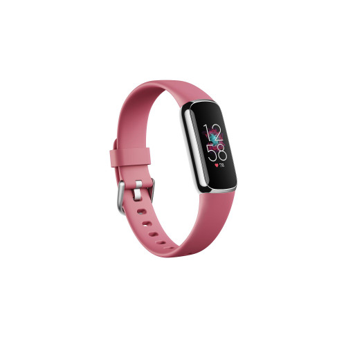 Luxe Fitness Tracker in Platinum with Orchid Wrist Band