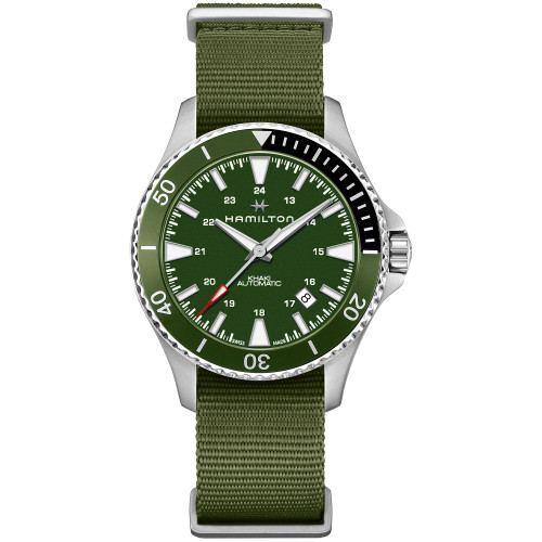 Unisex Swiss Automatic Scuba Green Nato Strap Watch 40mm