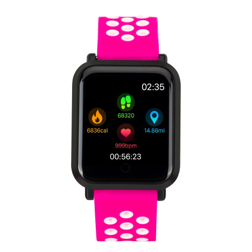 Air 2S Unisex Fuchsia, White Silicone Strap Touchscreen Smartwatch 42mm