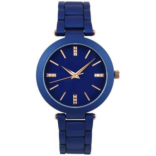 INC International Concepts Women's Blue Bracelet Watch 36mm, Created for Macy's