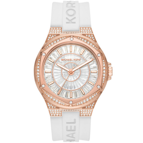 Women's Lennox Three-Hand White Silicone Band Watch 43mm