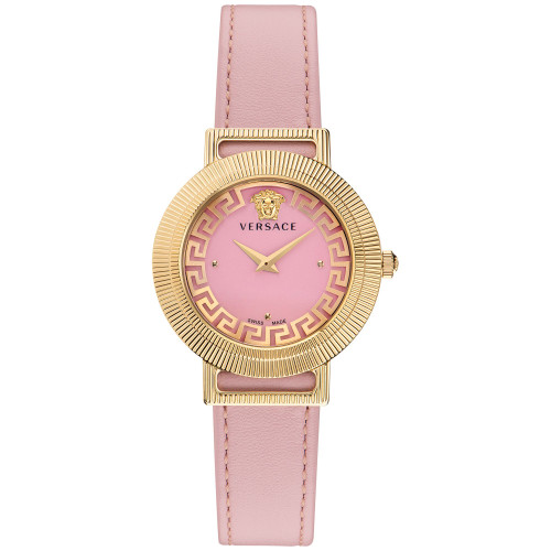 Women's Swiss Greca Chic Pink Leather Strap Watch 36mm