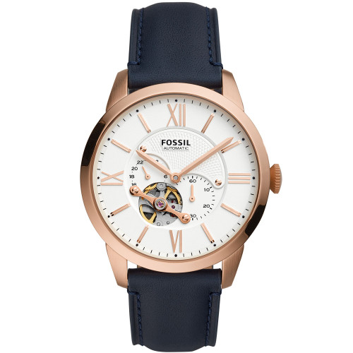 Townsman Automatic Navy Leather Watch 44mm