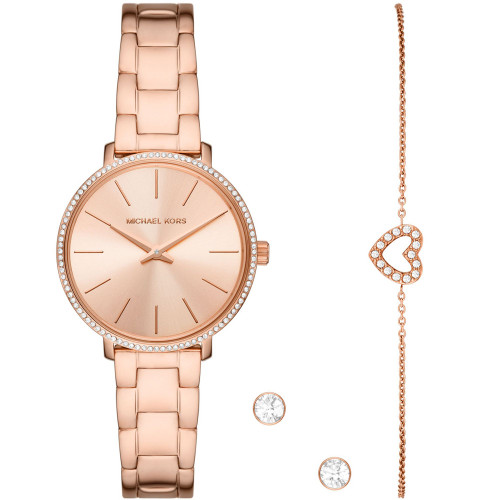 Women's Pyper Rose Gold-Tone Stainless Bracelet Watch 32mm Gift Set