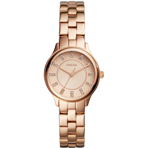 Women's Modern Sophisticate Three Hand Rose Gold Tone Stainless Steel Watch 30mm