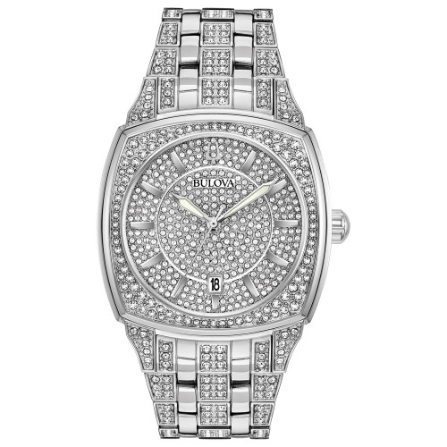 Men's Stainless Steel & Crystal-Accent Bracelet Watch 40mm