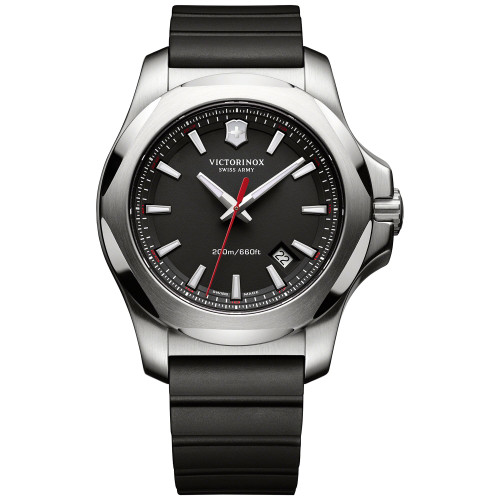 Men's I.N.O.X. Black Rubber Strap Watch 43mm 241682.1