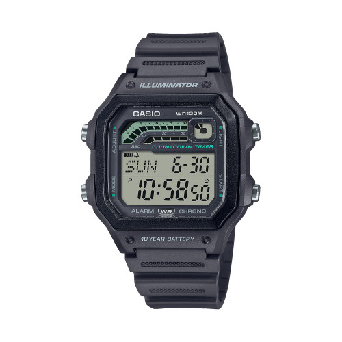 Men's Digital Gray Resin Watch 42.1mm, WS1600H-8AV