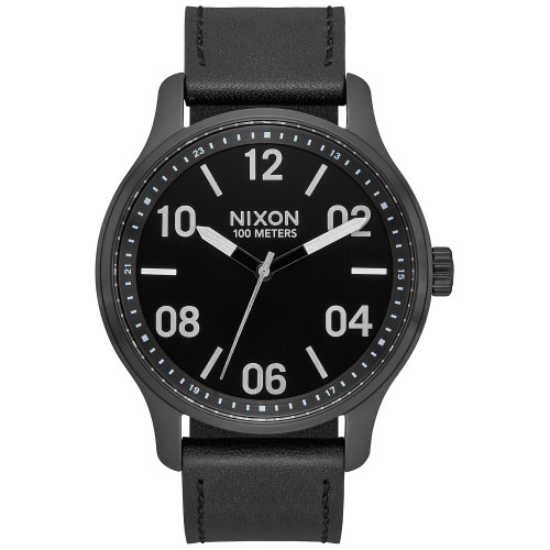 Men's Patrol Leather Strap Watch 42mm