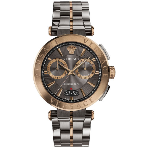 Men's Swiss Chronograph Aion Two Tone Bracelet Watch 45mm
