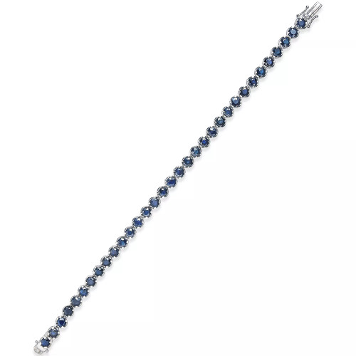 Sapphire Tennis Bracelet (10 ct. t.w.) in Sterling Silver, Created for (Also Available in Emerald)
