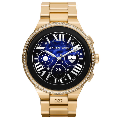 Women's Gen 6 Camille Gold-Tone Stainless Steel Smartwatch 44 mm