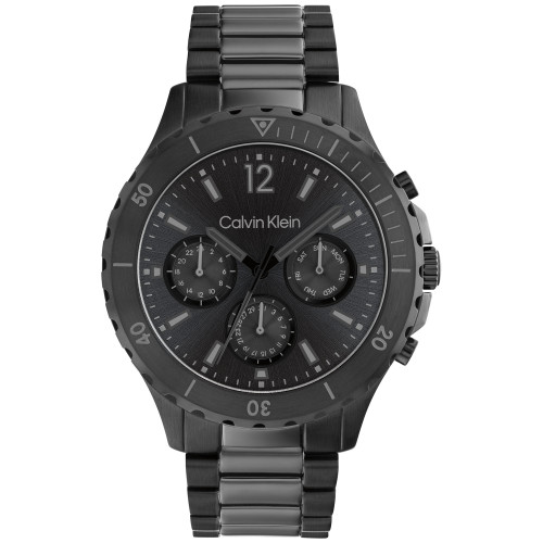Black Stainless Steel Bracelet Watch 44mm