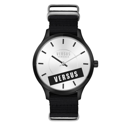 Men's Two-Hand Quartz Less Black Nylon Strap 40mm