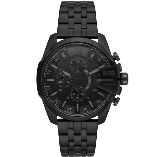Men's Baby Chief Chronograph Black-Tone Stainless Steel Bracelet Watch 43mm