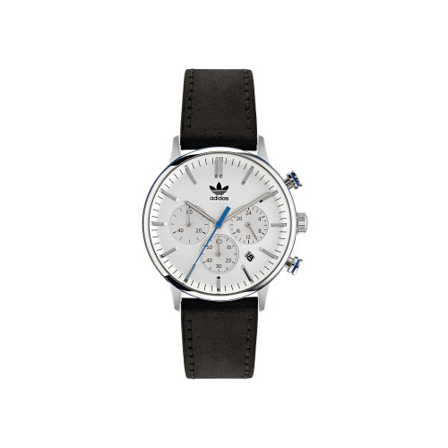 Unisex Chrono Code One Chrono Black Leather Strap Watch 40mm