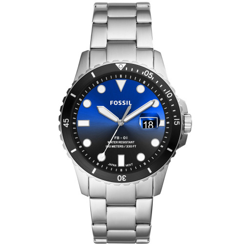 FB-01 Three-Hand Date Stainless Steel Watch 42mm