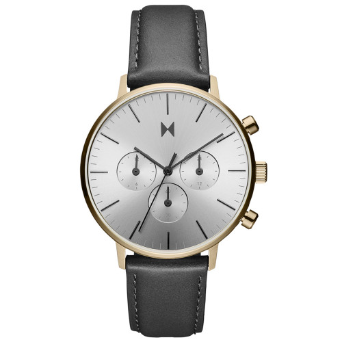 Men's Legacy Quartz Traveller Leather Gray Watch 48mm