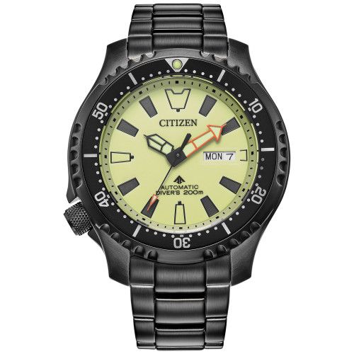 Men's Promaster Automatic Dive Black Ion-Plated Stainless Steel Bracelet Watch, 44mm