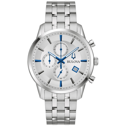 Men's Chronograph Classic Sutton Stainless Steel Bracelet Watch 41mm