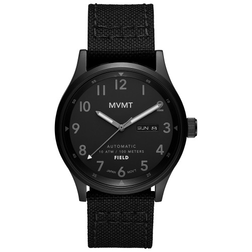 Men's Field Automatic Black Canvas Strap Watch 42mm