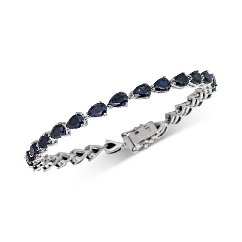 Black Sapphire Tennis Bracelet (13 ct. t.w.) in Sterling Silver