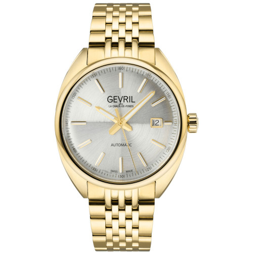 Men's Five Points Swiss Automatic Ion Plating Gold-Tone Stainless Steel Bracelet Watch 47.5mm