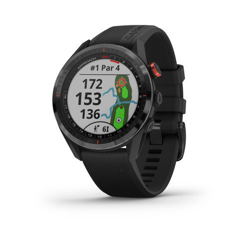 Unisex Approach S62 Black Silicone Strap Touchscreen Smart Watch 47mm