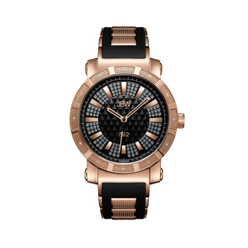 Men's "562" Diamond (1/8 ct.t.w.) 18K Rose Gold Plated Stainless Steel Watch