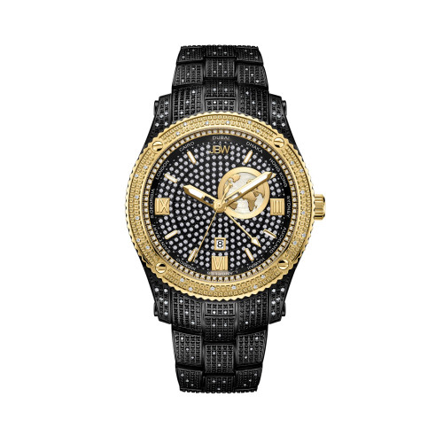 Men's Jet Setter GMT Black Stainless Steel Bracelet Watch 46mm