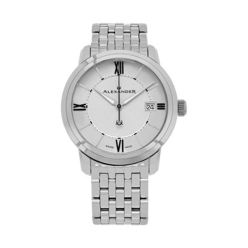 Alexander Watch A111B-04, Stainless Steel Case on Stainless Steel Bracelet