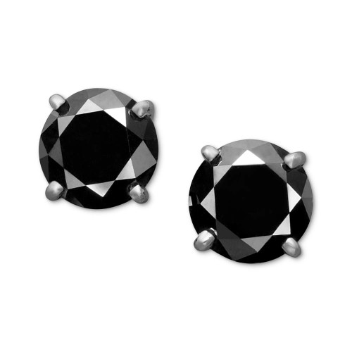 Black Diamond Stud Earrings (2 ct. t.w.) 14k White or Yellow Gold
