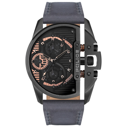 Men's Daintree Gray Leather Strap Watch, 48x56mm