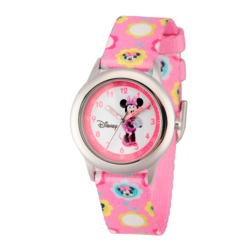 Disney Minnie Mouse Girls' Stainless Steel Time Teacher Watch