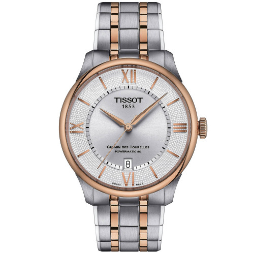 Unisex Swiss Automatic Chemin des Tourelles Powermatic 80 Two-Tone Stainless Steel Bracelet Watch 39mm