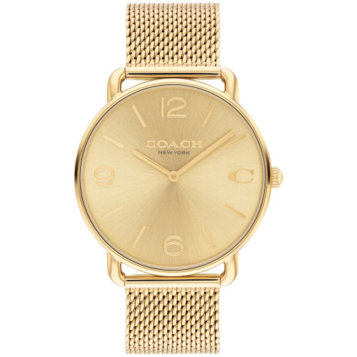 Unisex Elliot Gold-Tone Stainless Steel Mesh Bracelet Watch 41mm