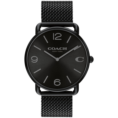 Unisex Elliot Black Stainless Steel Mesh Bracelet Watch 41mm