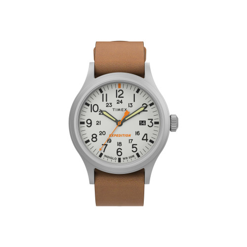 Men's Expedition Sierra Brown Leather Strap Watch 40 mm