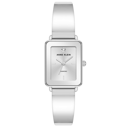 Women's Silver-Tone Solid Bangle Watch, 22X27mm
